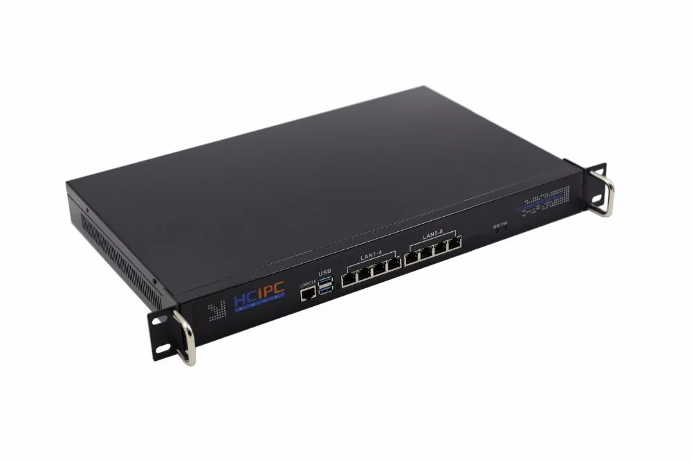 Hcipc B204-1 HCL-SC1037-8LB, Системы, C1037U 82583 V 8LAN 1U брандмауэр Barebone, 1U 8LAN маршрутизатор, 8LAN материнская плата, 1U разъединяет