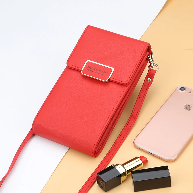 

Luxury Brand PU Leather Letter Ladies Wallets Female Cell Phone Pocket Fashion Women Lipstick Zipper Long Purses Wallet Handbags