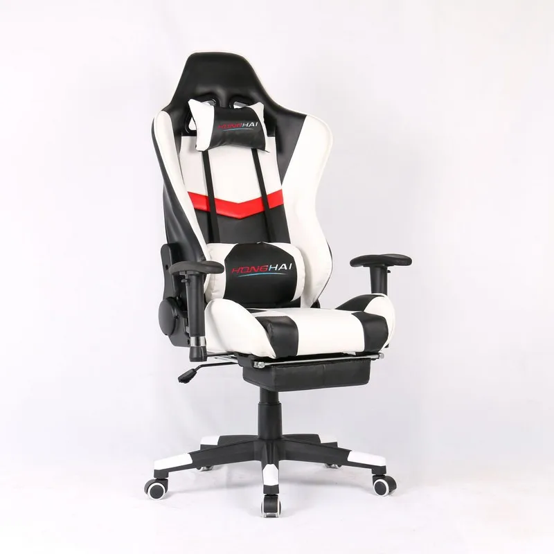 

Lift Swivel Gaming Chair with Footrest Lying Computer chair Armrests Chair for Gamer 180 Degree Adjustable
