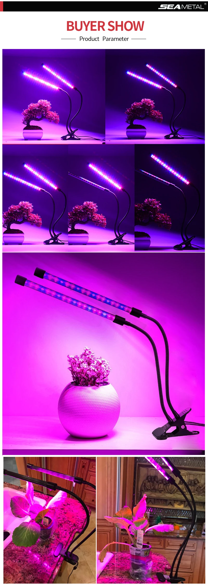 4 Led Grow Light 6W Lamps For Plants Full Spectrum Phyto Lamp Led Seedling Lights Indoor Plant Growing Greenhouse Flower Lamps