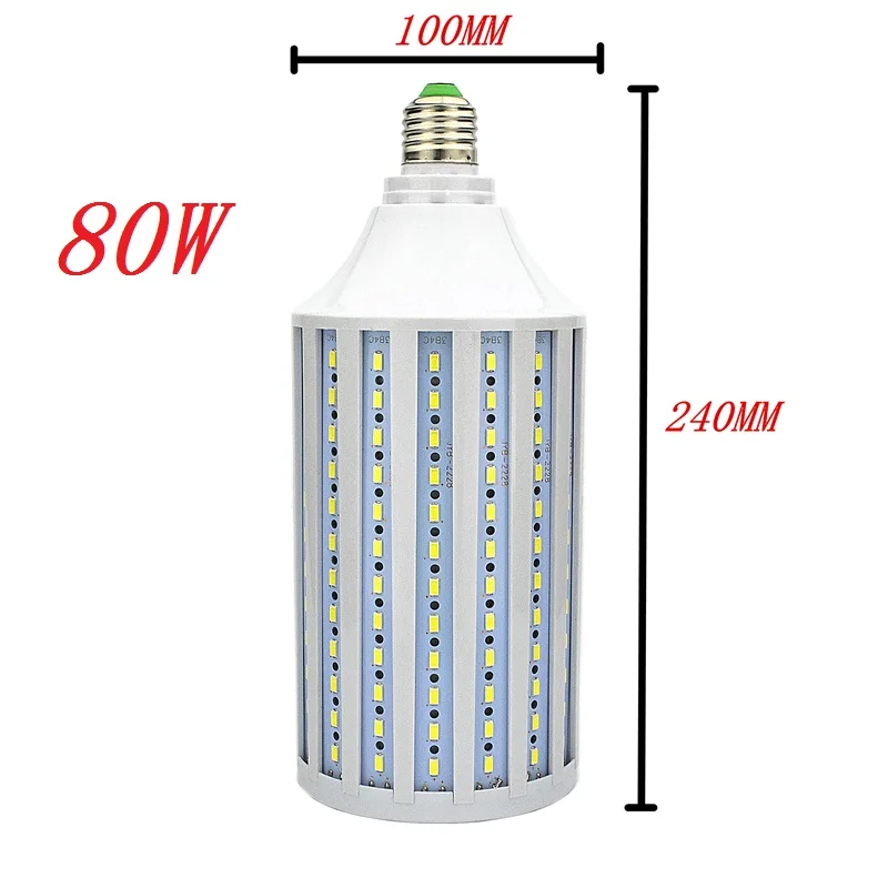 LED Bulb Lamp E27 E26 E39 E40 5730 Corn Spot Light 12W 15W 25W 30W 40W 50W 60W 80W 100W Lampada 110V 220V Cold Warm White Lights