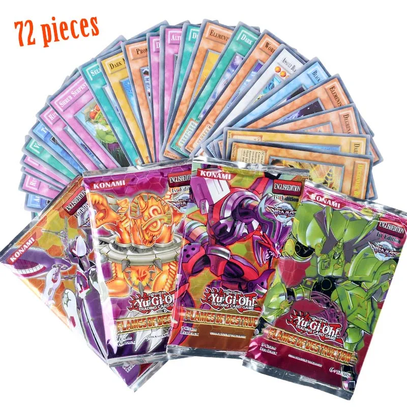 Yugioh 216 шт набор с коробкой yu gi oh Аниме игровая коллекция карт детские игрушки для мальчиков - Цвет: 72pcs