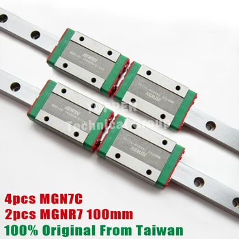 

HIWIN MGN7C slide block with 100mm MGN7 Miniature Linear Guide Rail 7mm MGN for CNC kit