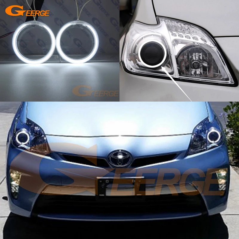 For Toyota Prius 2010 2011 2012 2013 2014 2015 Halogen Headlight Excellent Ultra bright illumination CCFL Angel Eyes kit for mazda 3 mazda3 bl sp25 mps 2009 2010 2011 2012 2013 excellent ultra bright illumination ccfl angel eyes kit