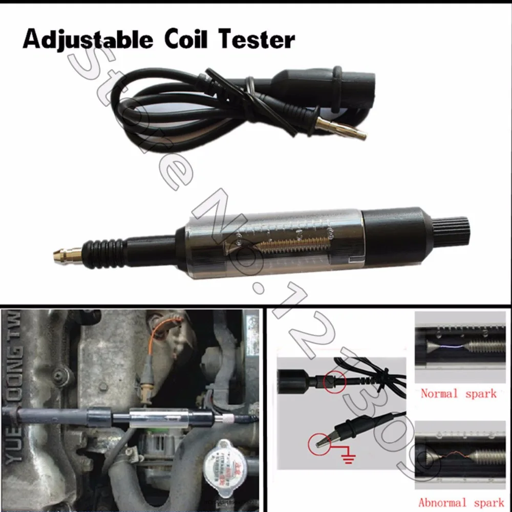 Adjustable Spark Plug Tester Coil Detector Autos Ignition Diagnostic