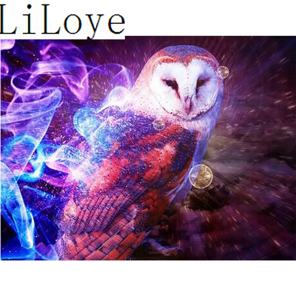 

LI LOYE 5D DIY Diamond Painting Cross Stitch Crystal owl Diamond Embroidery icon Diamond Mosaic Rhinestones Decor Paintings RT35
