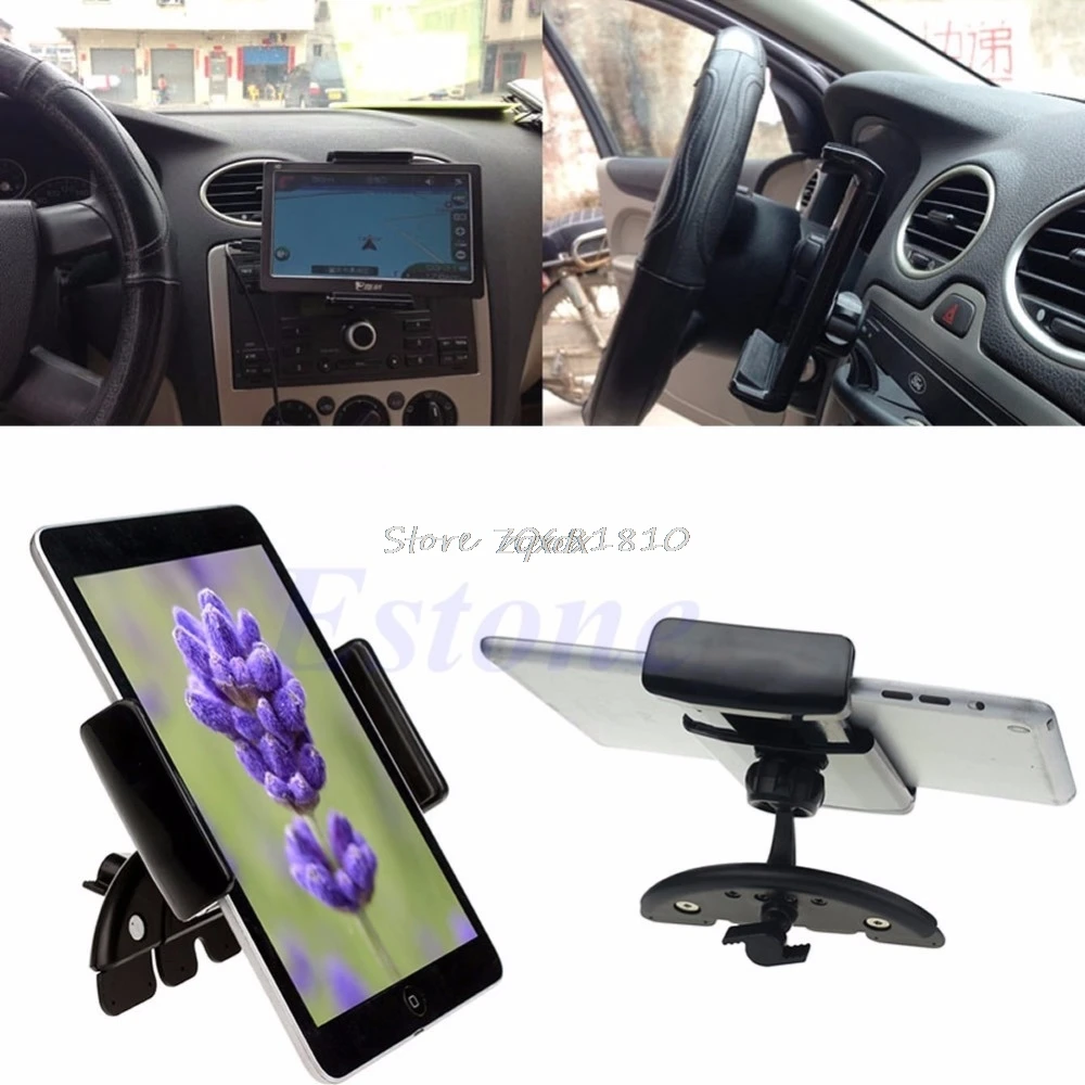 360 Degree Universal Car CD Slot Stand Holder Mount For iPad Mini 2 3 4