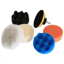 Yetaha 7 шт./компл. 80 мм полировальная Подушка Комплект губок воском панель с M10 дрель автомобильный адаптер Стекло инструмент для полировки Краски уход