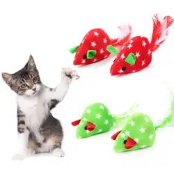 2 шт. в форме мыши игрушки для котов ткань котенок интерактивная игрушка котенок Елочная игрушка