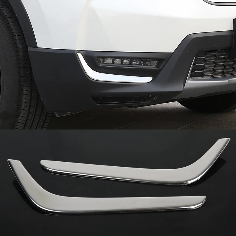 

ABS Chrome For Honda CR-V CRV 2017 Accessories Car front fog lamp eyebrow Decoration Cover Trim Sticker Car Styling 2pcs