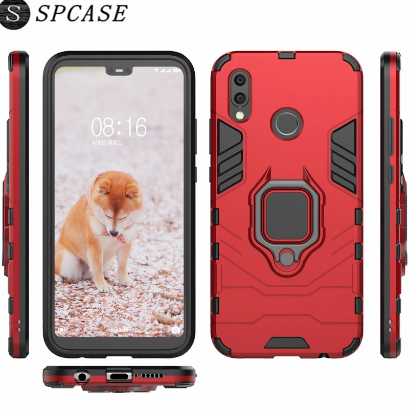 SPACSE Magnetic Holder Phone Case for Huawei P20 Lite Armor Finger Ring Stand Capa For Pro Back Fundas |