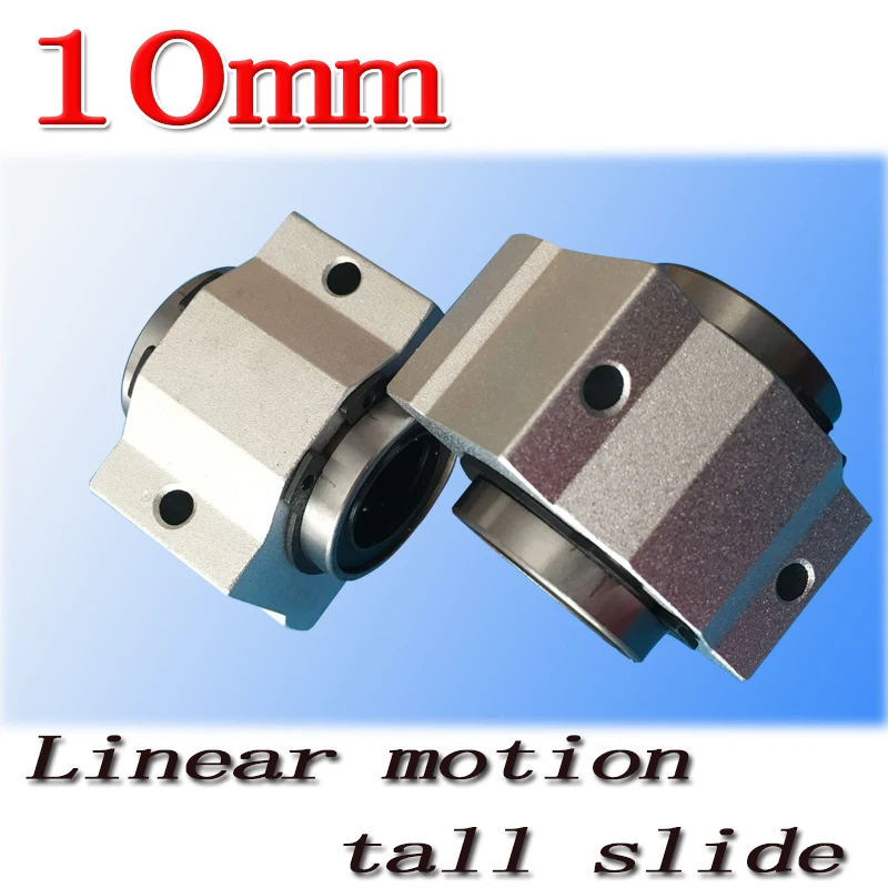 4pcs SCV10 SCV10UU SC10VUU Linear Ball Bearing Pellow Bolck With LM10UU For CNC