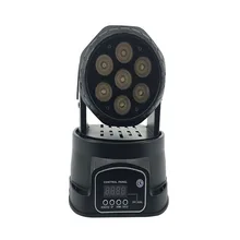 Светодиодный 7x12 Вт RGBW сценический светильник с движущейся головкой передовые диджейские огни светодиодный мыть мини 14 Каналы RGBW quad с передовой 14 Каналы