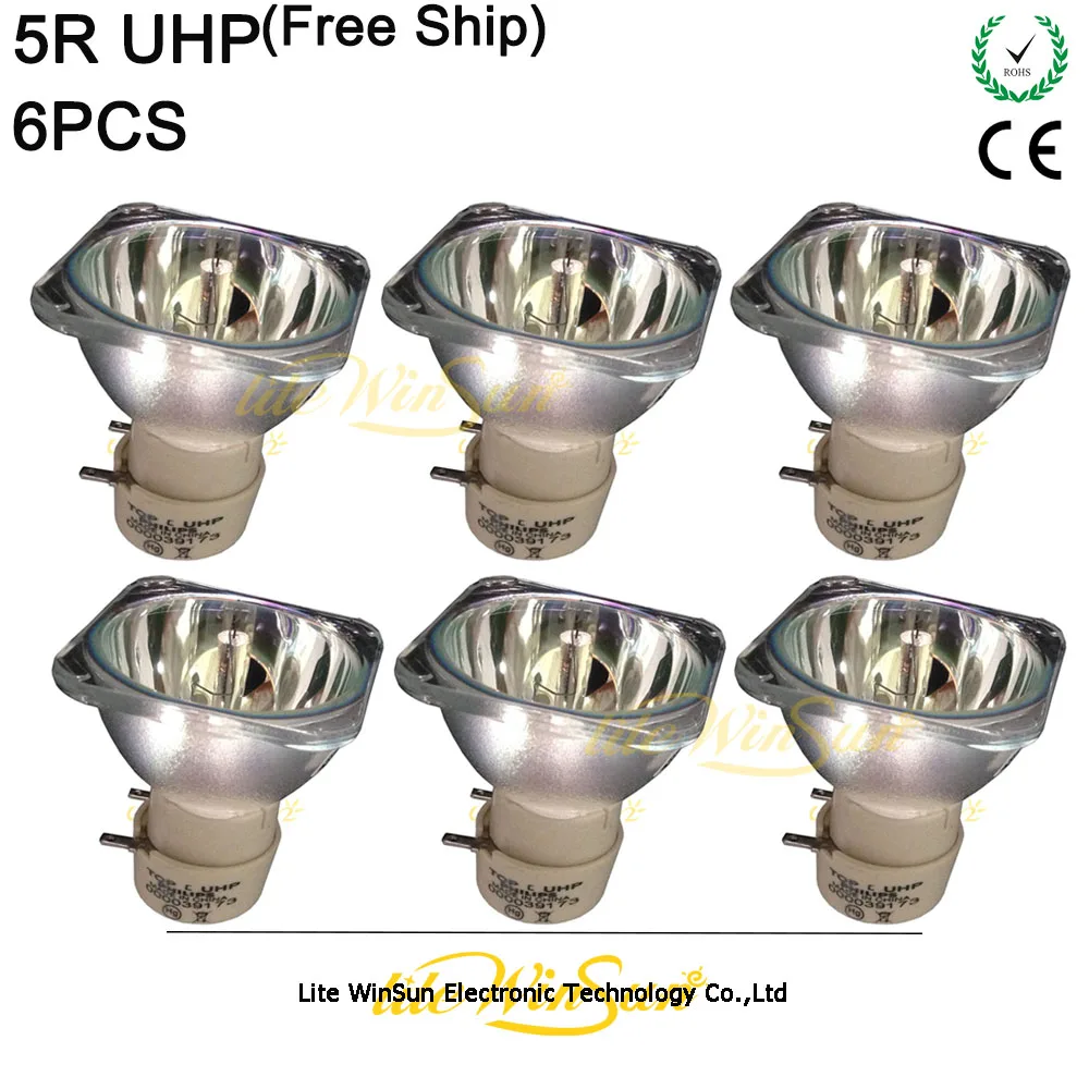 Litewinsune 6pcs Freeship Beam 5R Moving Lighting Repalcement Lamp Bulb Exchange Project Lamp 200W