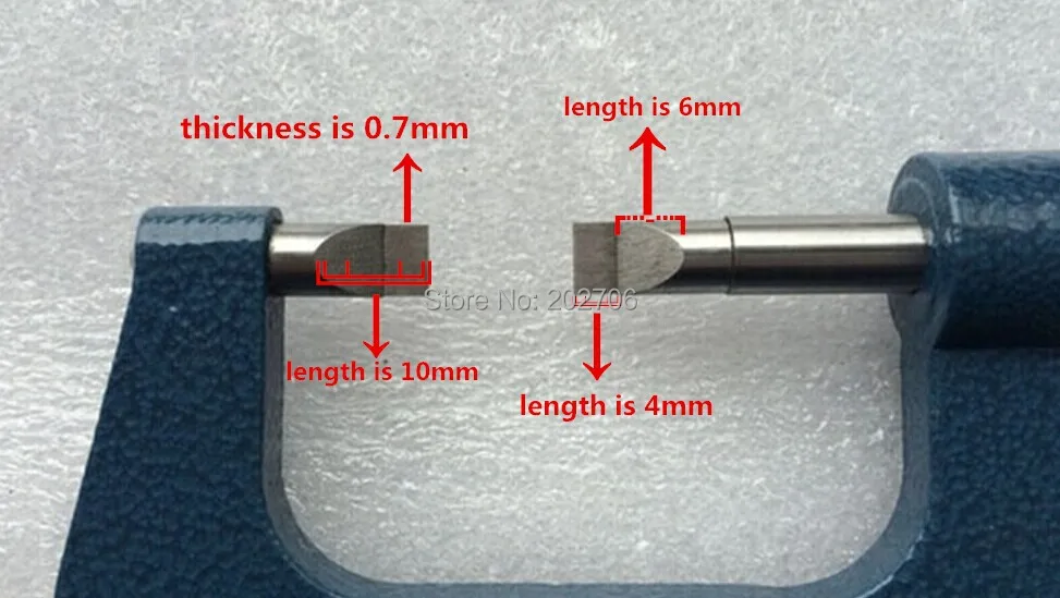 블레이드 마이크로미터 0-25mm, 블레이드 두께는 0.7mm 고품질