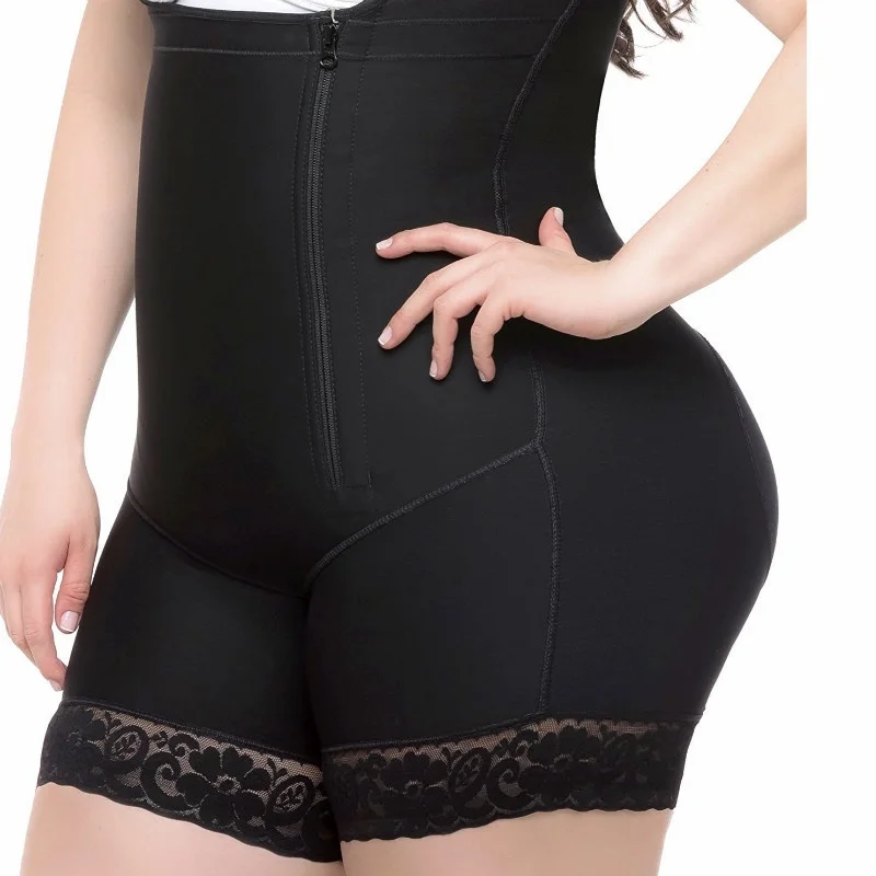 Wechery Для женщин Body Shaper бесшовное боди на шнуровке и застежке-молнии для похудения Trainner поясные Корсеты прикладом Боди большой размер S-6XL