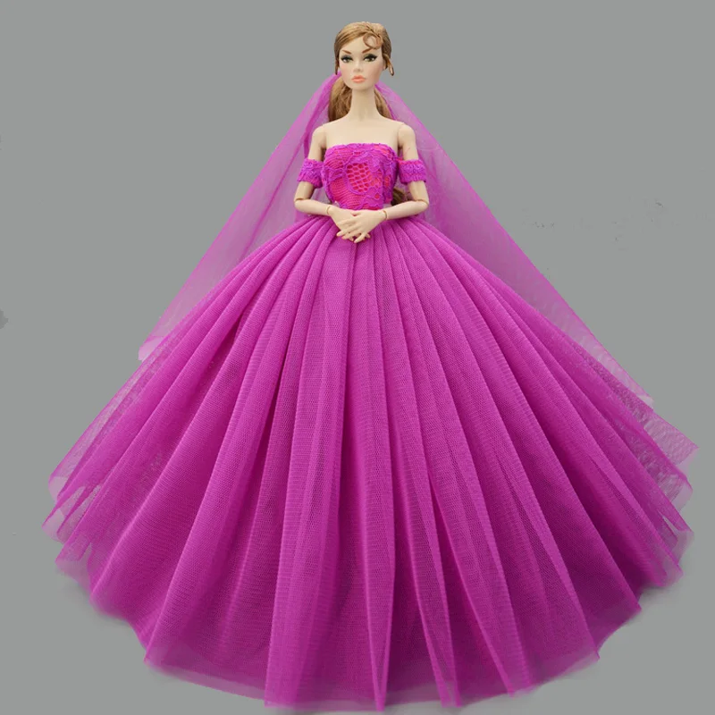 4 robes de soirée robes de poupée rose Robe de mariée pour poupée BJD 1 