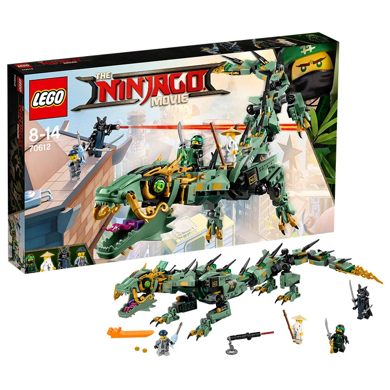 

Lego Phantom Ninja Series 70612 Green Ninja Flying Mech Dragon Model Building Block LEGO NINJAGO Toy Kid Birthday Christmas Gift