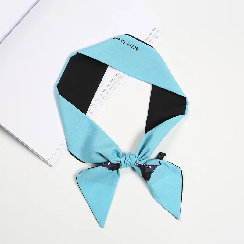 2019HOT Korean FASHION women silk scarf print animal hair scarf neckerchief hand bag scarfs for girl ladies silk neck scarves