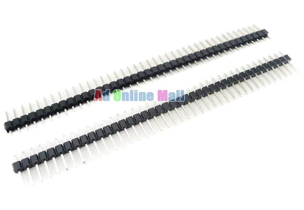 

Aihasd 10PCS/LOT 40PIN 11CM 2.54MM Pitch Single Row Pin Header Connector Strip for Arduino