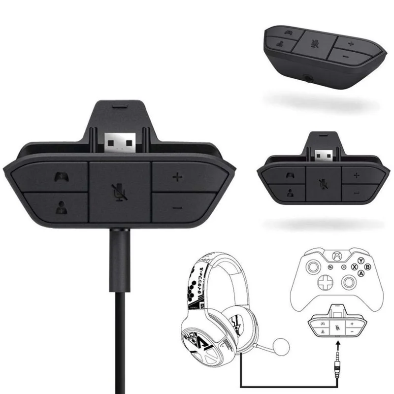 

Stereo Headset Adapter For Microsoft Xbox One Controller 3.5mm AUX Hole Headphone Audio Game Adapter Replacement Parts