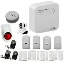 APP Controlado WIFI GSM Sistema de Alarma de Seguridad Inalámbrica Inteligente GPRS Antirrobo Casa Sistema de Seguridad Con Cámara IP Inalámbrica
