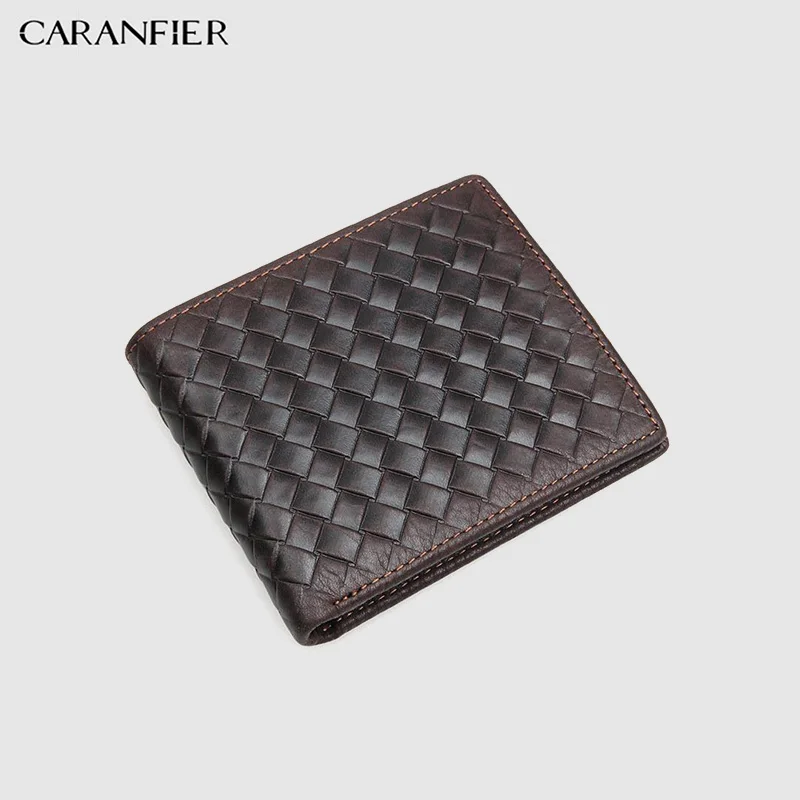 CARANFIER 100% Высококачественные мужские кошельки из натуральной коровьей кожи