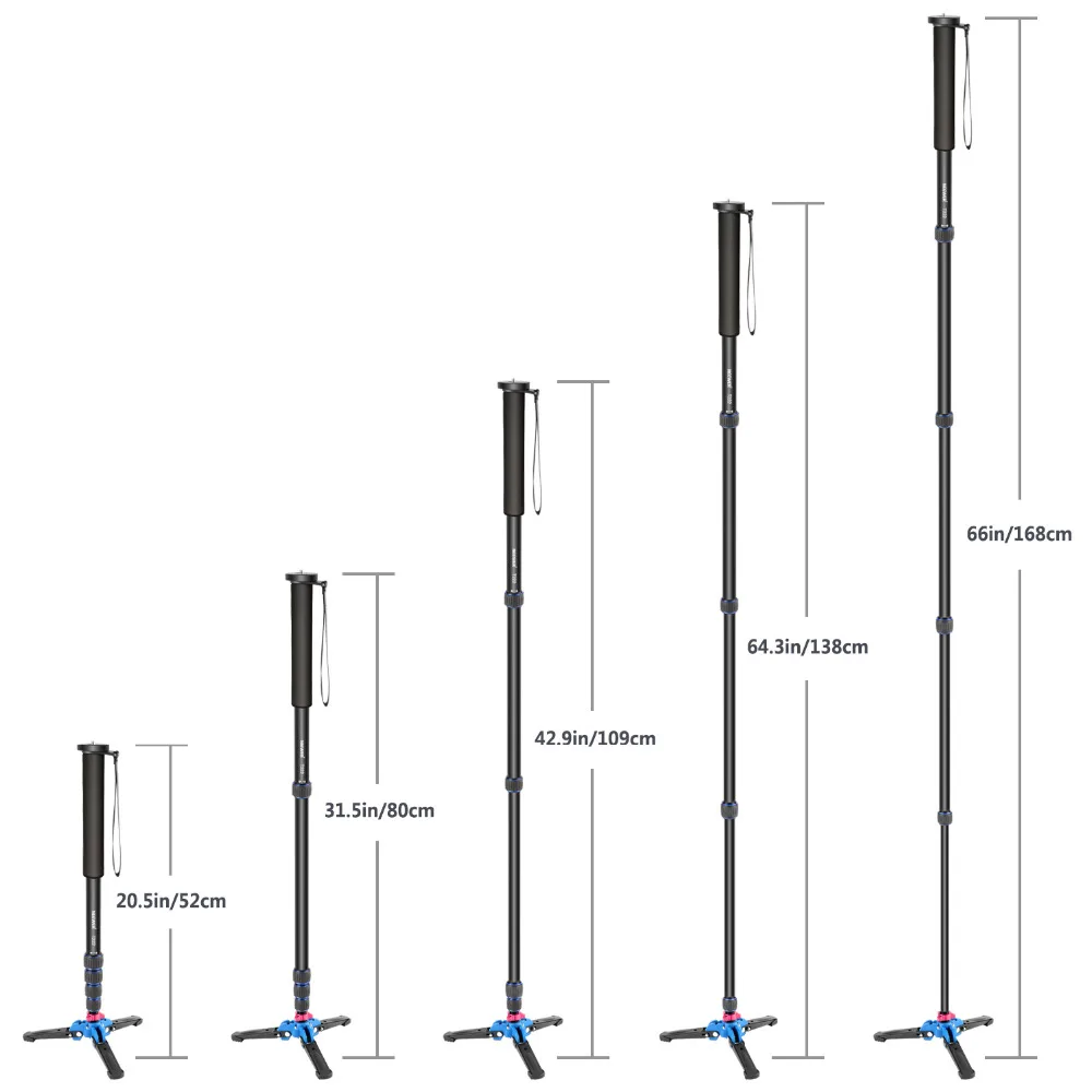 Neewer выдвижной монопод для камеры со съемным складным штативом, опорная база из алюминиевого сплава для Canon Nikon sony DSLR camera s