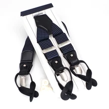 Человека Подтяжки для женщин модные и пуговицы Брекеты 3 Зажимы двойной подтяжки Повседневное suspensorios регулируемый ремень лигас tirantes 3.5*120 см