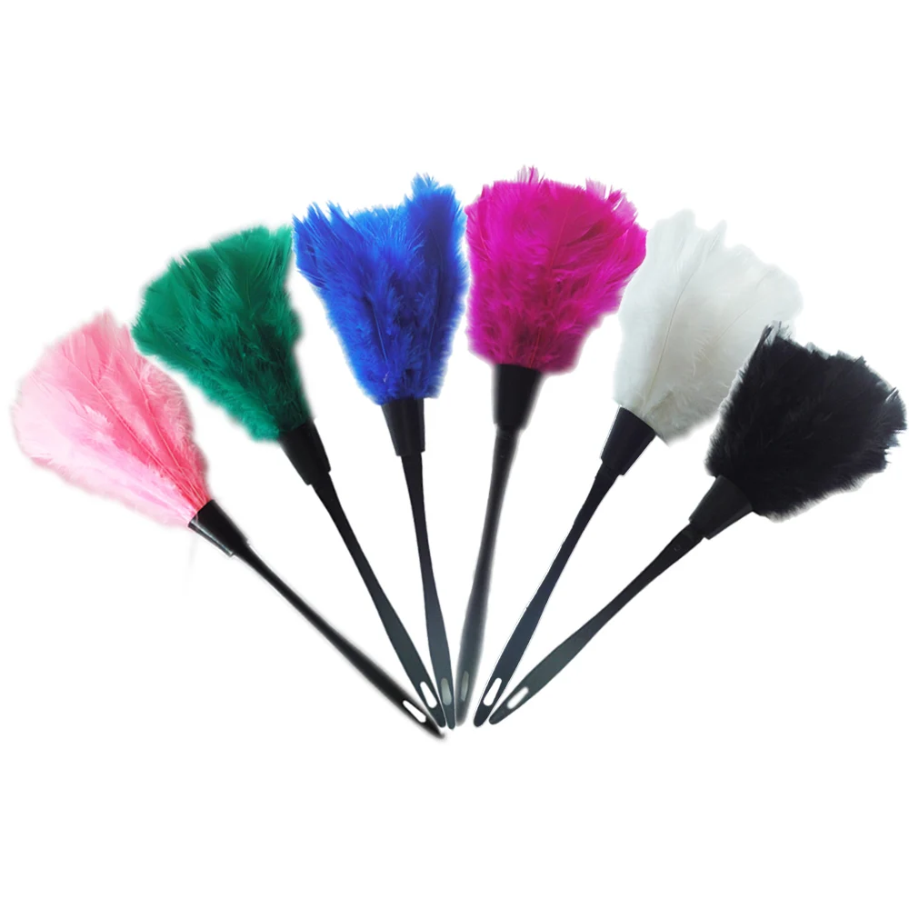 1PC 14'' (35cm) Turkey Feather Duster 6 Colors Feather Duster Plastic