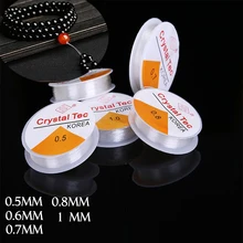 1 рулон 0,5 мм-1 мм прозрачный эластичный шнур для бисероплетения/шнур/нить DIY для изготовления ювелирных изделий браслет и ожерелье