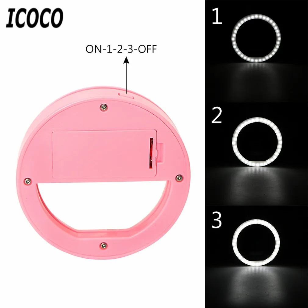 ICOCO 3 режима 36leds мобильный телефон селфи свет клип на светодиодное кольцо вспышка
