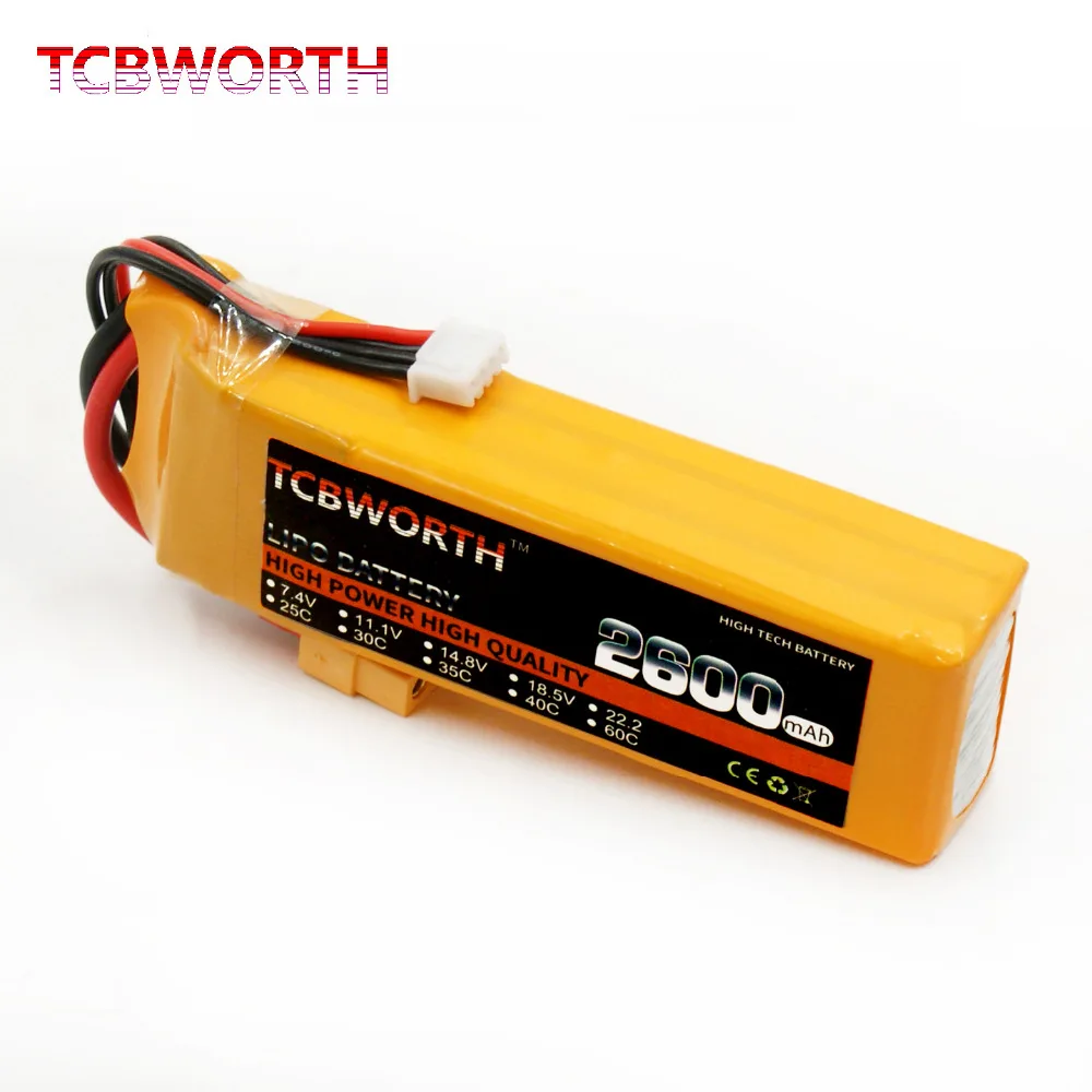 Аккумулятор TCBWORTH 3S RC LiPo 3S 11,1 V 2600mAh 40C для радиоуправляемого танка самолета автомобиля лодки 3S аккумуляторная батарея Акку