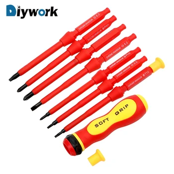 

DIYWORK 7 In 1 Hand Tool Magnetic Screwdriver Multifunctional For Family Commonly Used Tools Insulated Screwdriver Set