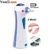 Dental Water Flosser With 2 Nozzles & 120ML Water Tank - Electric Rechargeable Oral Irrigator for Daily & Travel Dental Care Dental Water Flosser With 2 Nozzles & 120ML Water Tank - Electric Rechargeable Oral Irrigator for Daily & Travel Dental Care