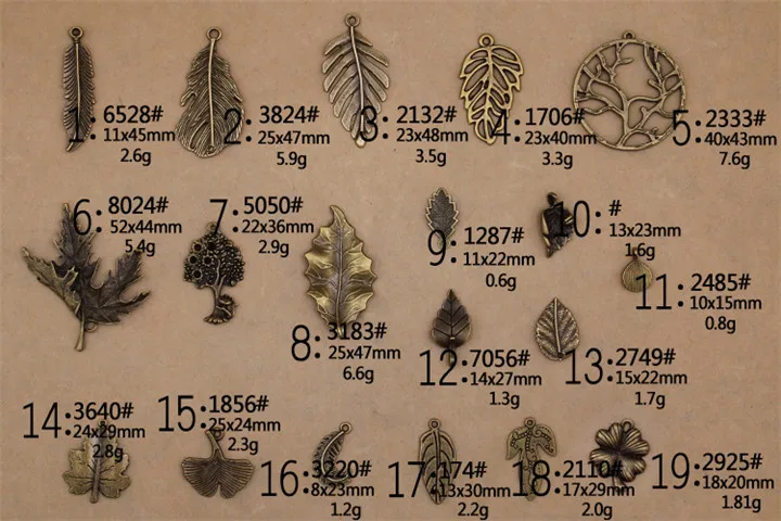 2   2pcs Vintage Leaves Pendants For Necklace Handmade Diy Jewelry Accessories Earring Jewelry Components Bracelet Jewelry Marking