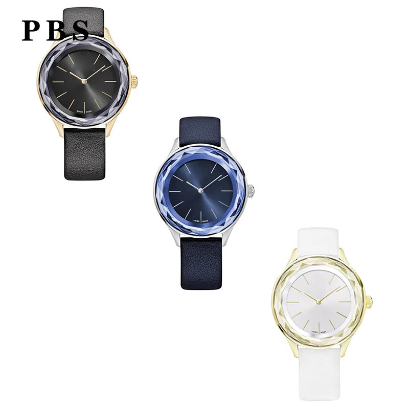 

PBS Original Copy Precision Steel High Quality 1:1 Fine Ladies Crystal Watch Multi-color Logo Free Wholesale Manufacturers