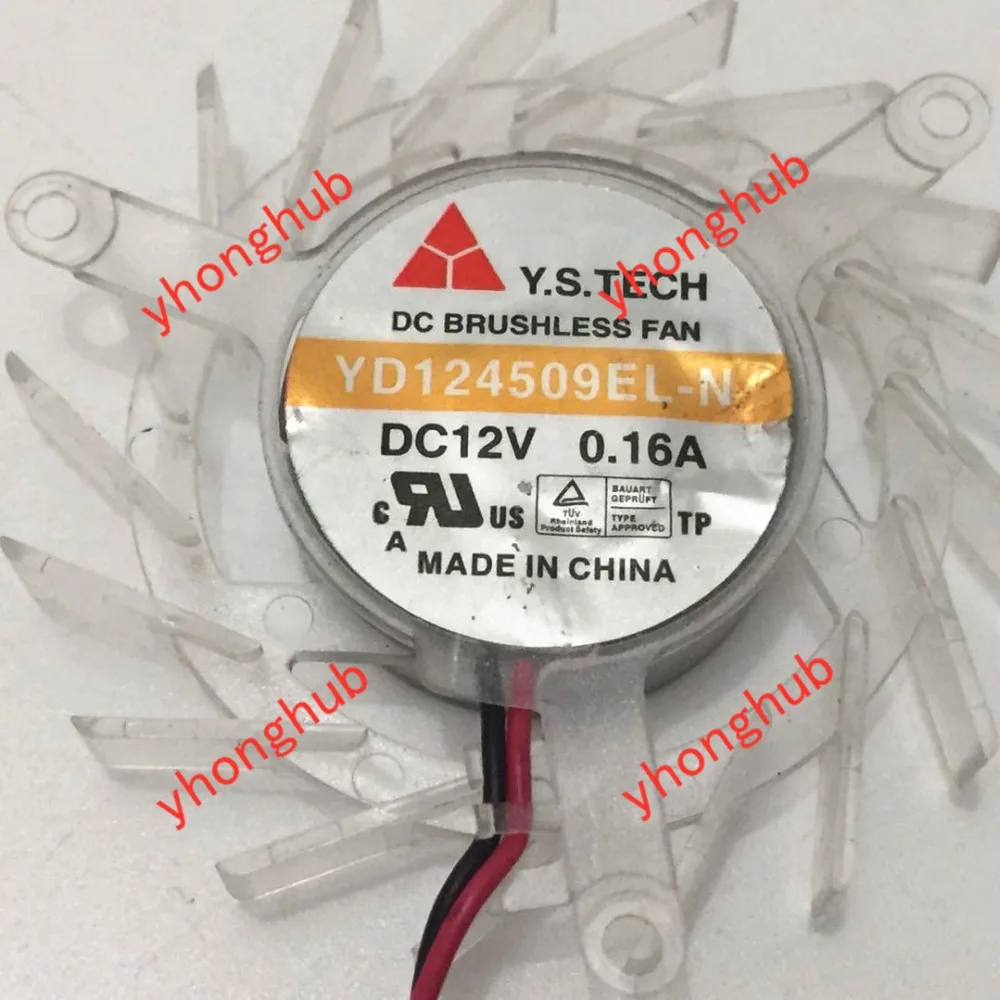 Emacro для YS TECH YD124509EL-N DC 12 V 0.16A 50X50X10 мм 2-провод Сервер вентилятор охлаждения