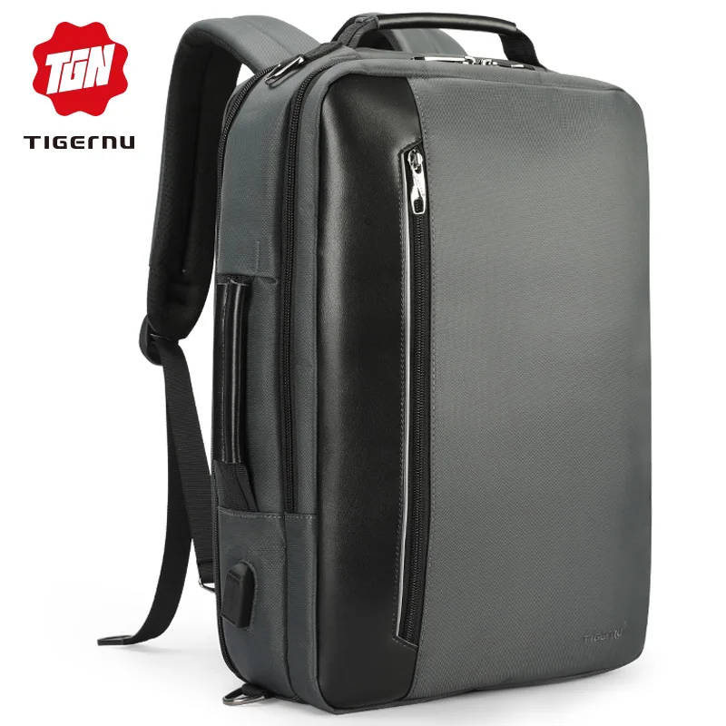 

Fashion Mens 15.6 Inch Multifunction Nylon Water Repellent 4-in-1 Business Backpack USB Charging Laptop Backpack Male Mochila