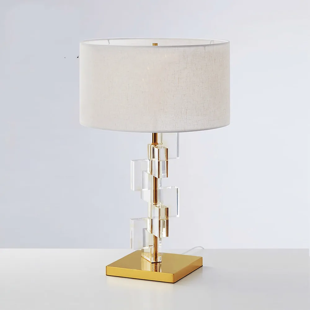 Постсовременная простая и креативная лампа для Спальни Дизайнерская вилла модель прикроватная тумбочка для стола, хрустальный круглый светильник LU8201024