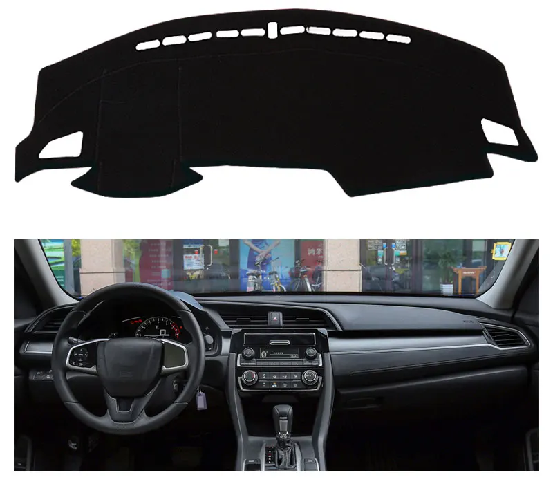For LHD For LHD Honda CIVIC 10th Sedan 2017 2016 Car Dashboard Mat Cover Mats Pad Auto Shade Cushion Interior Covers Accessories (7)