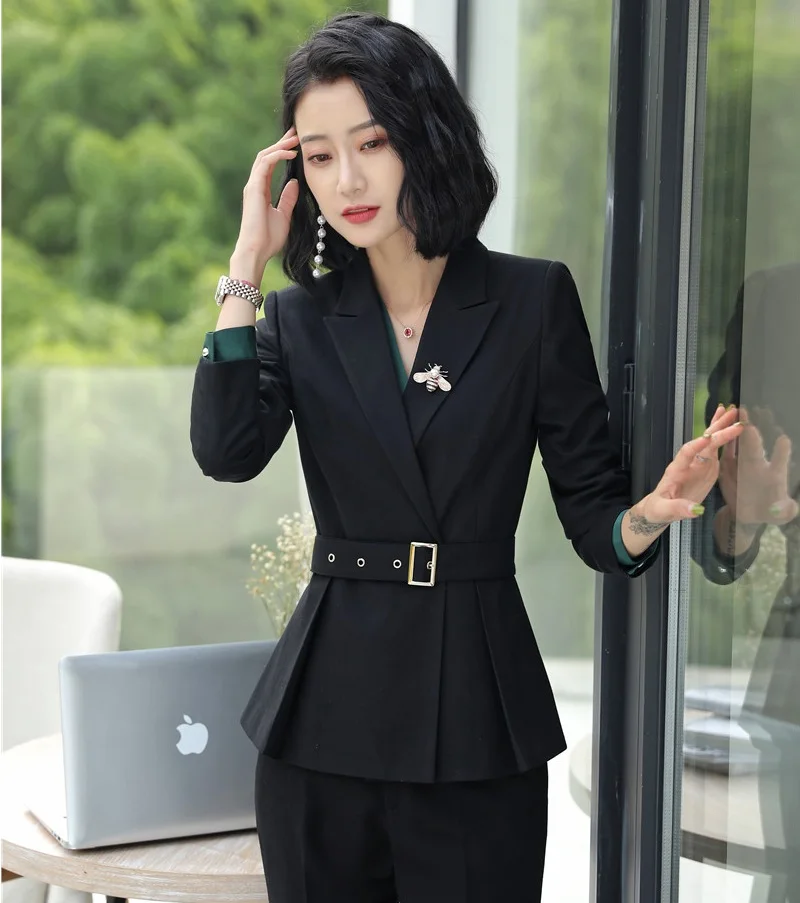 Fashion Formal Ladies Black Blazers 