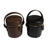 Black/Coffe Leather Camera Lens Bag Case Pouch For DSLR Nikon Canon Sony Lens Protector Bag ► Photo 3/6
