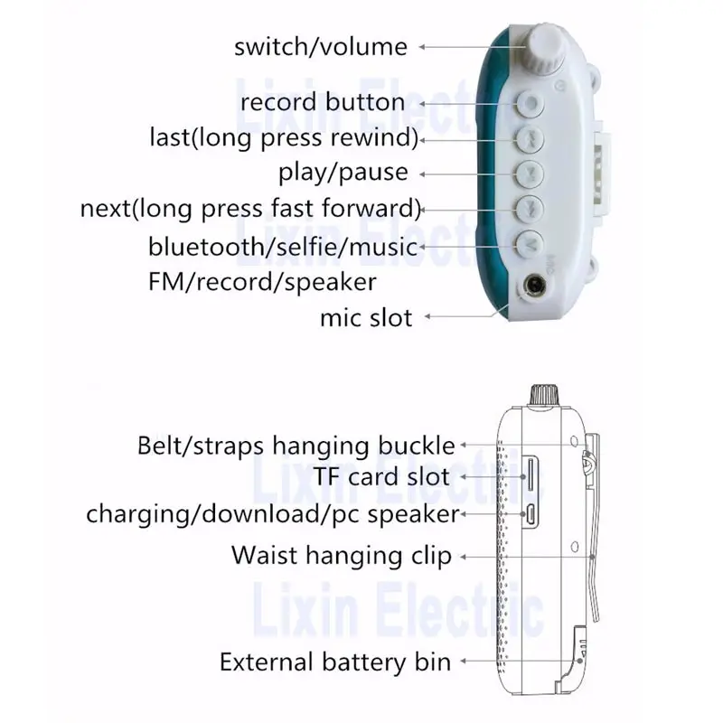 Bluetooth мегафон Rolton K500 портативный усилитель голоса поддержка радио TF MP3|megaphone