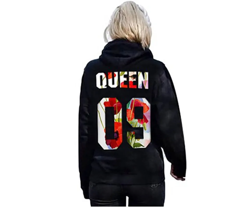  Queen king Design couple Hoodies Sweatshirts 2019 Women Casual Kawaii Harajuku Punk for Girls Cloth