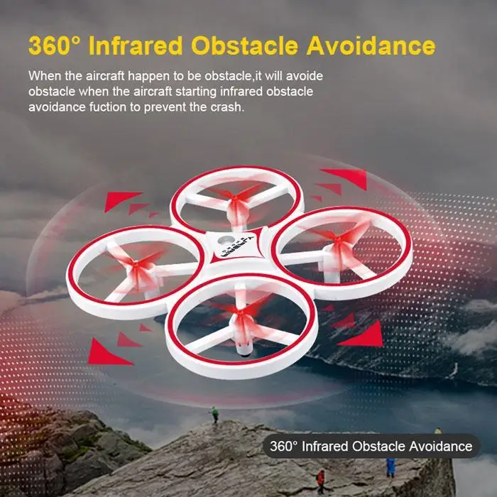 Mini LED Light Drone Remote Control Toys Smart Watch Induction RC Quadcopter Interactive RTF UAV Aircraft with battery Toy Gifts