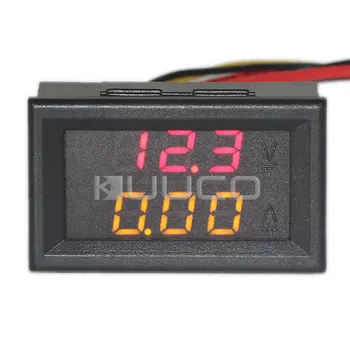 

DC 0 ~100V/10A Red Yellow Led Dual Display Voltmeter Ammeter 2in1 Digital Voltage Current Tester/Panel Meter