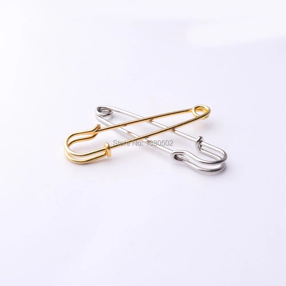 

2pcs/lot gold and nickel color earring Safety Pins Brooch for clothes label