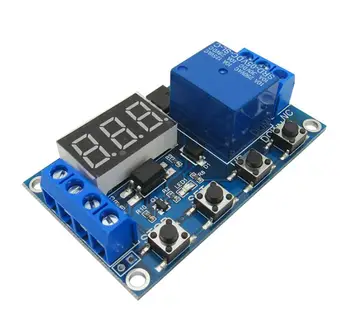 

Digital LED Display Time Delay Relay Module Board DC 12V Control Programmable Timer Switch Trigger PLC Automation Car Buzzer