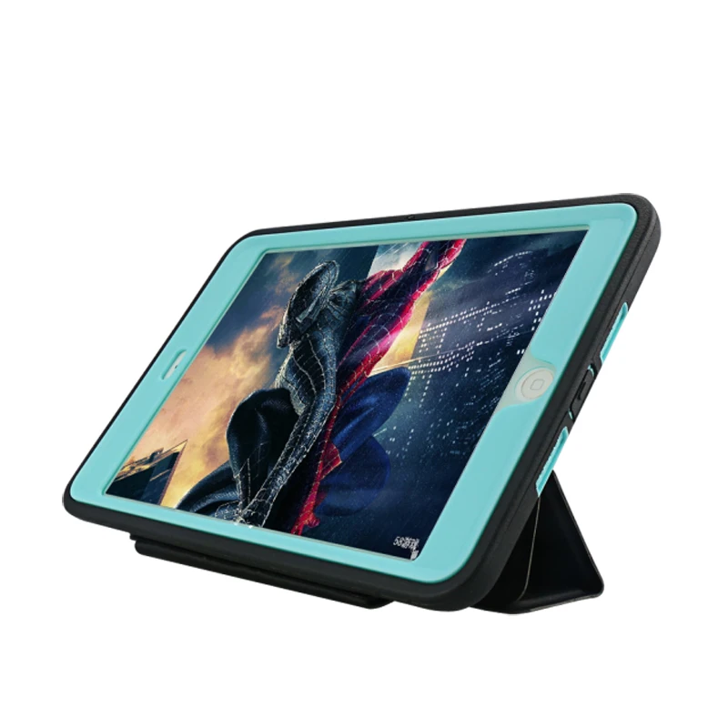 For Apple iPad mini 4 Case Cover Retina Kids Safe Armor Shockproof Heavy Duty Silicone Hard Case 3 PCS Free Gifts (7)